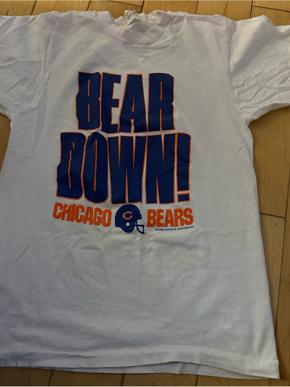 Fruit of the Loom White Kids Chicago Bears 'Bear Down!' Graphic Tee